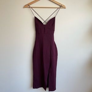 Plum colored body con fashion nova dress